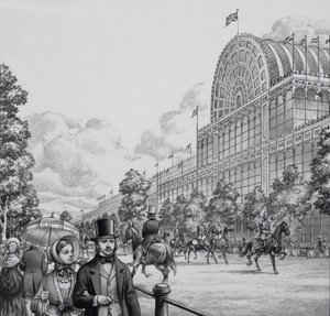 Palacio de Cristal (gouache sobre papel)