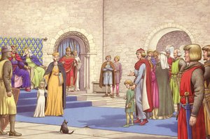 Enrique III se casó con Margarita de Francia cuando sólo tenía cinco años (gouache sobre papel)