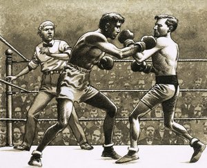 Jimmy Wilde boxea con Pancho Villa en Nueva York