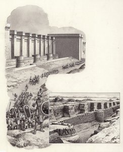 La fortaleza de Buhen (gouache sobre papel)