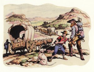 La Gran Travesía de 1835-1837 (gouache sobre papel)