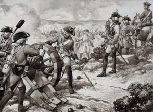 La Guerra de los Siete Años (gouache sobre papel)