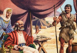 La historia de Isaac (gouache sobre papel)
