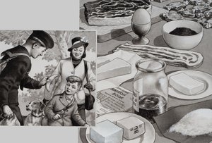 Wartime Rations (gouache sobre papel)