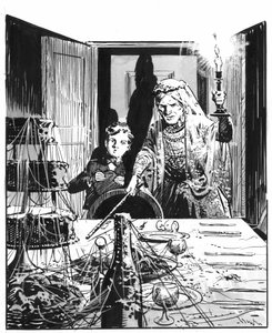 Ilustración para Grandes esperanzas de Charles Dickens (pluma y tinta)