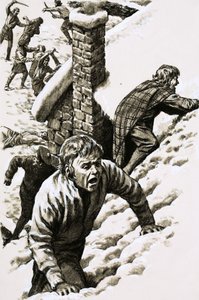 Masacre de Glencoe (gouache sobre papel)