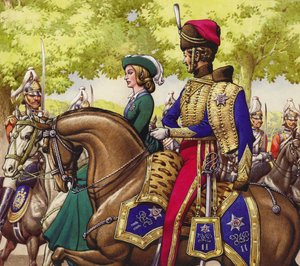 La reina Victoria y el príncipe Alberto (gouache sobre papel) de Pat (1907-95) Nicolle