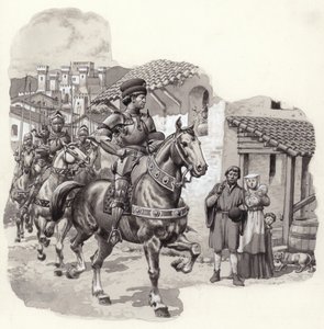 Sigismondo Malatesta, mercenario italiano (gouache sobre papel) de Pat (1907 95) Nicolle