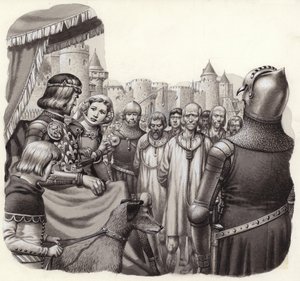 Seis valientes burgueses de Calais a punto de ser ejecutados (gouache sobre papel) de Pat (1907 95) Nicolle