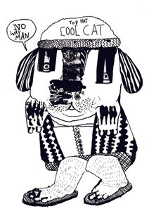 Cool Cat, 2014 (tinta y óleo)