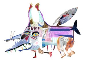 Oil Monster, 2011 (collage y acuarela)