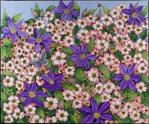 A Purple Patch, 2011 (acrílico sobre percal) de Pat Scott