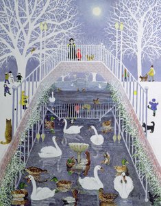 Un paseo por el parque (óleo sobre lienzo) de Pat Scott