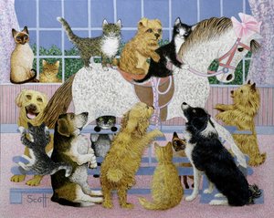Along for the Ride (óleo sobre lienzo) de Pat Scott