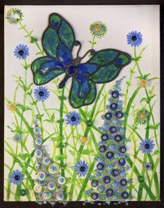 Mariposas, verde y azul, 2016 de Pat Scott