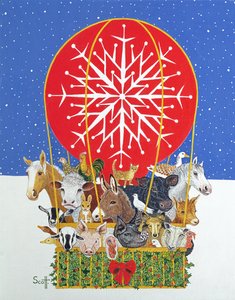 Viaje de Navidad (óleo sobre lienzo) de Pat Scott