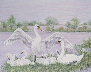 Grupo familiar (óleo sobre lienzo) de Pat Scott