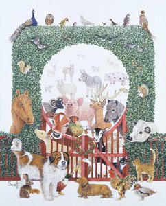 Paz y Buena Voluntad (óleo sobre lienzo) de Pat Scott