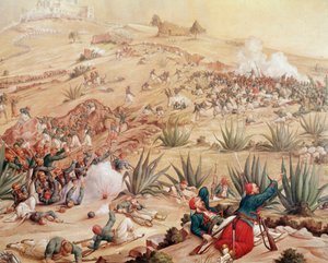 Expedición a México: La Batalla de Puebla el 5/05/1862 alrededor de la ciudad de Puebla de los Ángeles, entre los ejércitos mexicanos, liderados por Ignacio Zaragoza, y los del Segundo Imperio Francés, liderados por Charles Ferdinand Latrille, Conde de Lor de Patricio Ramos Ortega
