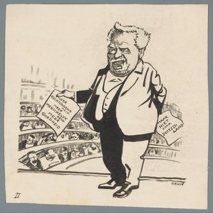 Tratamiento estricto de Alemania Más justicia, más humanidad, más bondad / pero no para Alemania (título sobre objeto) de Patricq Kroon (signed by artist)