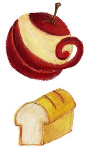 Fruit, 2021 (acrílico sobre papel) de Patrizia La Porta