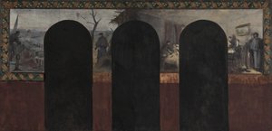 Boceto para el despacho del Prefecto en el Ayuntamiento de París: La llegada de una paloma mensajera - El cuidado de los heridos de Paul Emile Mangeant