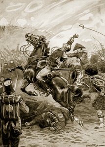 Muerte de Sir Edward Pakenham, ilustración de 