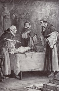 Ilustración para El claustro y el hogar por Charles Reade (litografía) de Paul (after) Hardy