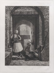 Guardia Arnaut en El Cairo, 1868 de Paul Adolphe Rajon
