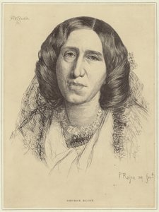 Retrato de George Eliot de Paul Adolphe Rajon