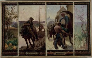 Boceto para el ayuntamiento de Saint-Maur-des-Fossés: Halage - Jardinería de Paul Albert Baudouin
