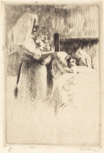 Anuncio de nacimiento de Anne-Élisabeth Besnard, 1922 de Paul Albert Besnard