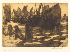 Pequeños barcos de pesca de Berck Petites Pêcheuses de Berck de Paul Albert Besnard