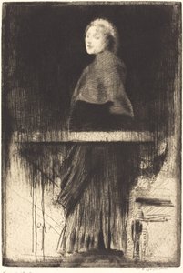 Mujer con capa, 1889 de Paul Albert Besnard
