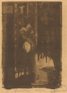 Mujer con un jarrón