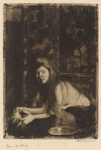Mujer con un jarrón La femme au vase, 1894 de Paul Albert Besnard