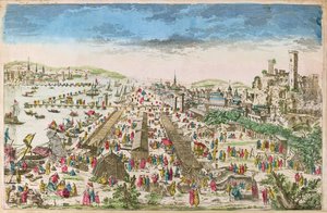 La Feria de Beaucaire y una vista de Tarascón de Paul André Basset