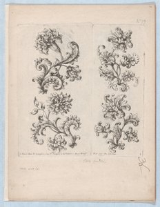 Serie de pequeños motivos florales, lámina 1 de Paul Androuet Du Cerceau