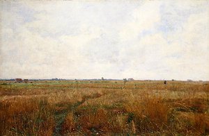 Un amplio paisaje de verano en Dachau de Paul Baum