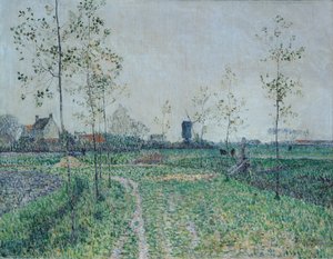 Paisaje otoñal cerca de Knokke, Bélgica de Paul Baum