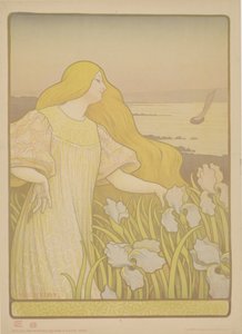 Iris
Chica entre lirios de Paul Berthon