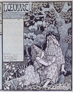 El encantador Merlín y el hada Vivien en el bosque de Broceliande, de 