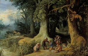 Ataque de armas en un bosque de Paul Bril