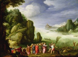 Cristo sanando a los poseídos de Gerasa, 1608 de Paul Bril