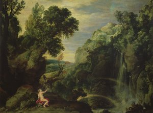 Hebe y el águila de Júpiter, 1610 de Paul Bril