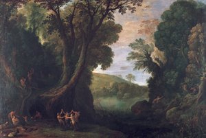 Paisaje con Sátiros y Paisaje Mitológico de Paul Bril