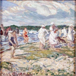 Nadadores en la playa de Pelgurand de Paul Burman