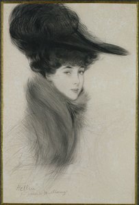 Consuelo Vanderbilt (1877-1964) Duquesa de Marlborough, c.1901 (punta seca) de Paul Cesar Helleu