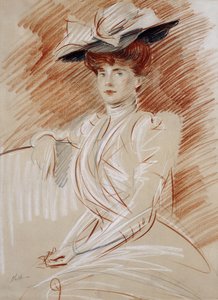 Madame Helleu con sombrero de Paul Cesar Helleu