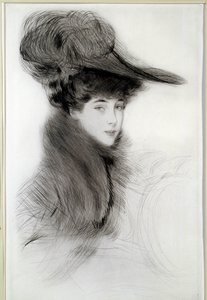 Retrato de la Duquesa de Malborough. Dibujo por Paul Helleu (1859-1927), siglo XX. Bayona, Museo Bonnat de Paul Cesar Helleu